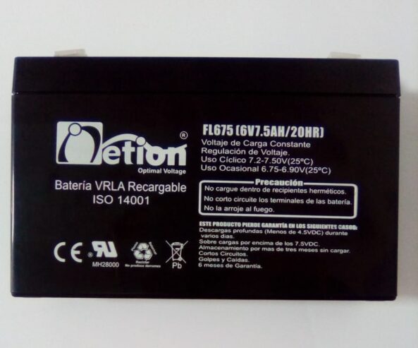 Bateria recargable de 6 voltios 7 AH para carros electricos de niños